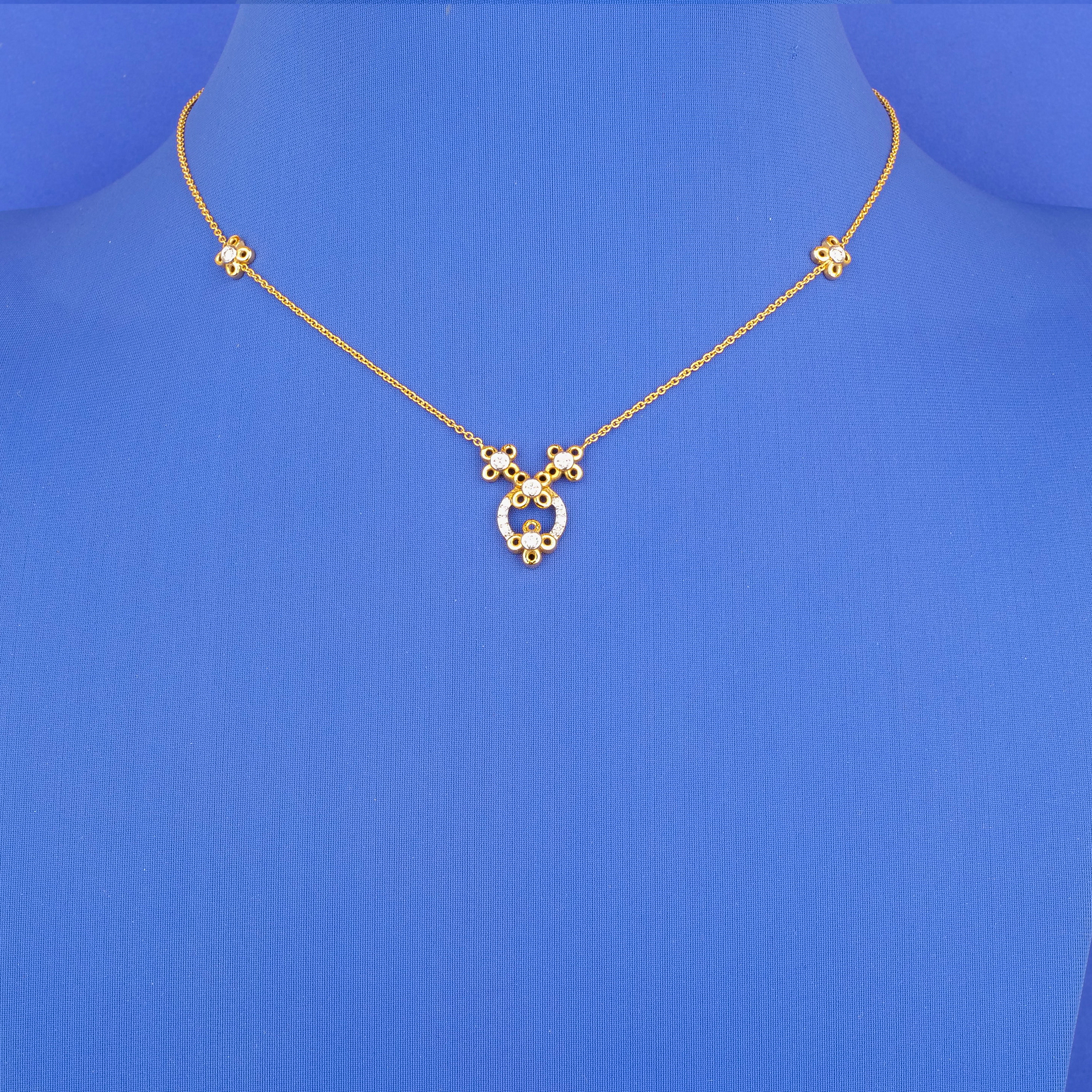 18K YG Diamond Necklace